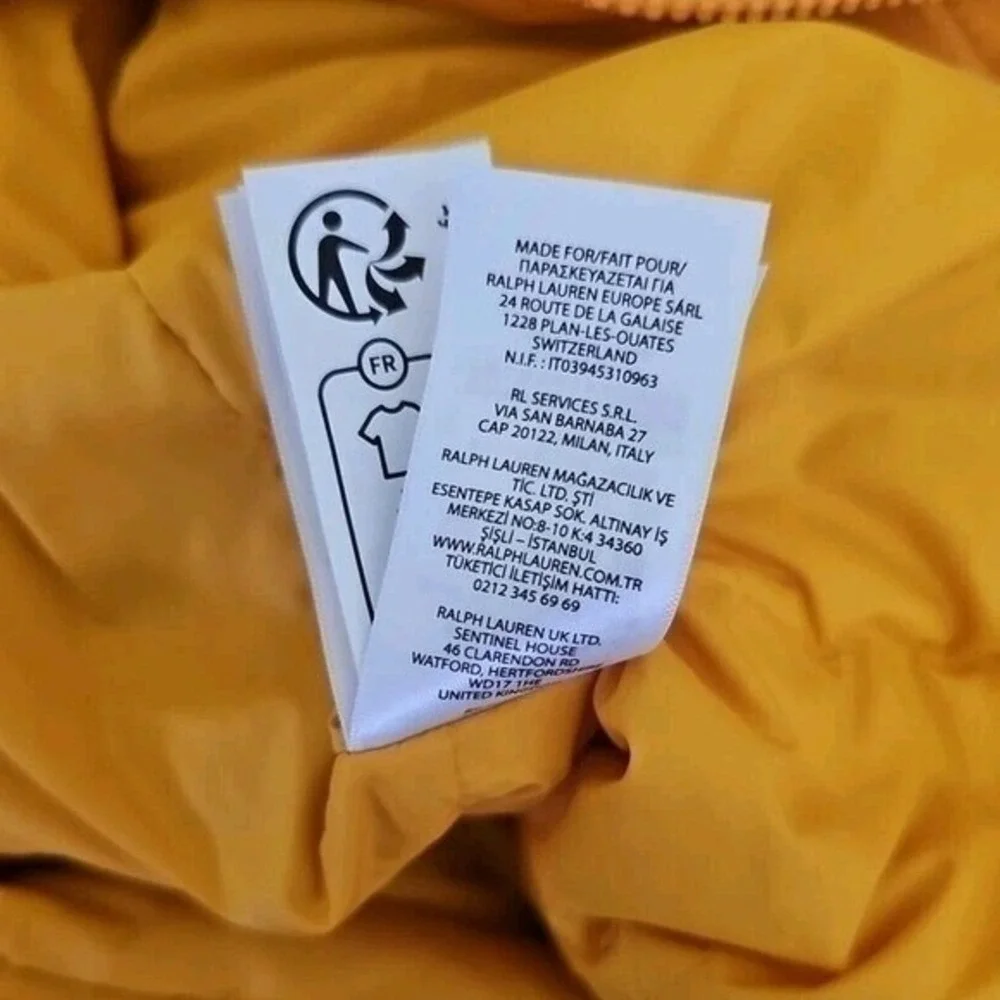 Polo Ralph Lauren Equestrian Yellow Puffer‎ XXL Men / 2XL Women 90% Down 26